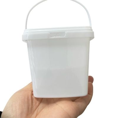 Keep Your Tools Neatly Stored with This Square Clear Plastic Pail and Sealed Lid