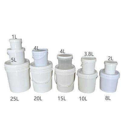 Industrial 1L-25L Round Plastic Buckets with Handle and Lid Certified by GAP/ISO/FDA