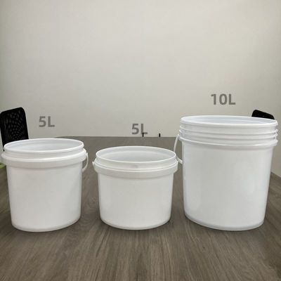 Polypropylene 4L 5L 8L 10L 15L 18L Food Grade Plastic Bucket with Heat Transfer Printing