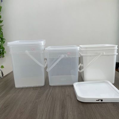 Black PP Square Bucket 5L 6L 8L 10L with Full Color Printing and Accessories Included
