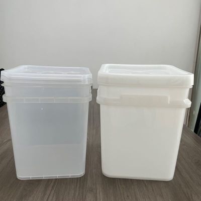 Silk Screen Printing 10L 20L Square Plastic Bucket with Lid and Polypropylene Material