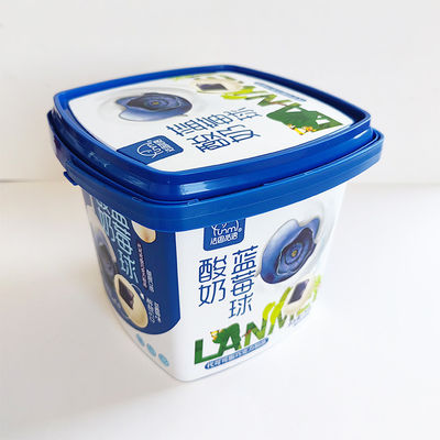 Customize YES 1000ml PP Airtight Biscuit Bucket Cookie Container Plastic Bucket with Lid