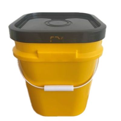 Easy-Opening Custom PP/HDPE Material 5Gallon 6Gallon Square Plastic Bucket with Handle