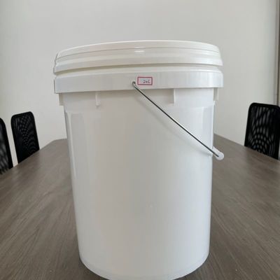 18L Round Black Plastic Bucket with Lid and Handle Multi-purpose Container