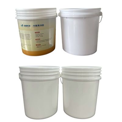 Food Distribution Solutions 7 Gallon Plastic Bucket with Printed in Blue