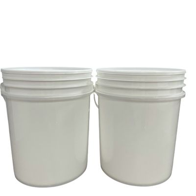 Food Distribution Solutions 7 Gallon Plastic Bucket with Printed in Blue