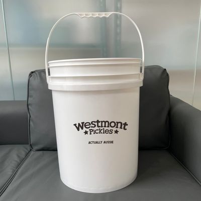20L 5 Gallon Square Plastic Paint Bucket with LOGO Printing and Custom Design
