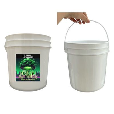 1 Gallon Plastic Paint Bucket with Lid Red Color and Heat Transfer Printing
