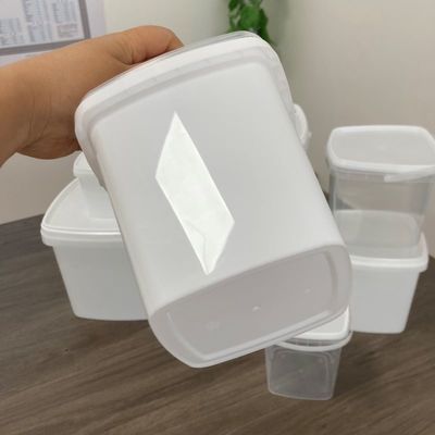 Square Pail 1L Plastic Container with Lid Heat Transfer Printing and GAP Approved