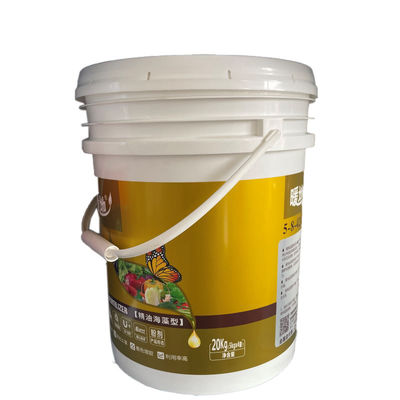 Square 5 Gallon 6.5 Gallon Grease Plastic Container with Custom Heat Transfer Printing