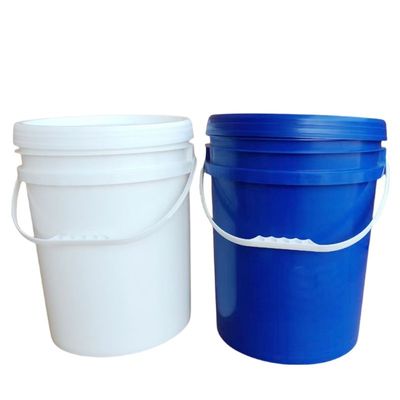 White Round 20L 5 Gallon Plastic Pail with Lid Printing Silk Screen/Heat Transfer/IML