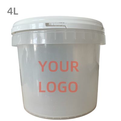 Custom LOGO 1L 2L 3L 4L Clear Container Packaging Plastic Bucket with Lids