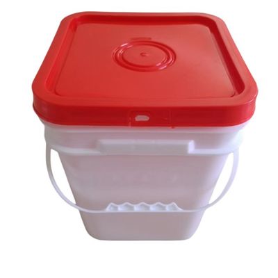 Food Grade Safe Paint Popcorn White Plastic Buckets with Lids Customize 2L 5L 10L 20L 25L