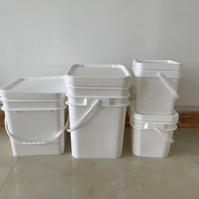 3L 4L 10L PP Plastic Square Buckets With Lid For Customized Food Grade Customization