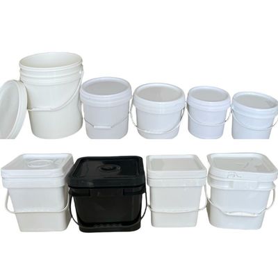 Recyclable Plastic Buckets 1 Gallon and 5 Gallon Sizes with GAP/ISO/FDA Certification