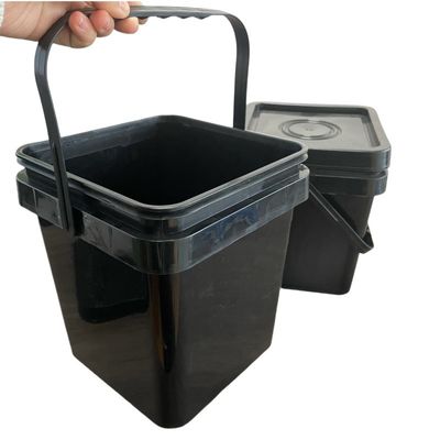 Custom Food Packing 5L Square Plastic Bucket with Easy-Opening Design and IML Printing