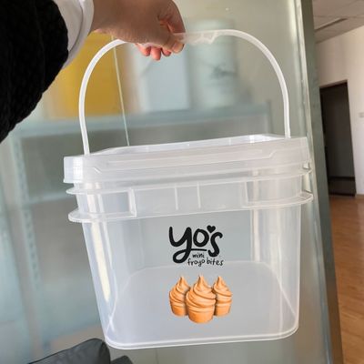4L 5L 6L 8L Square Plastic Buckets With Handle Square or Round Round or Square Bucket
