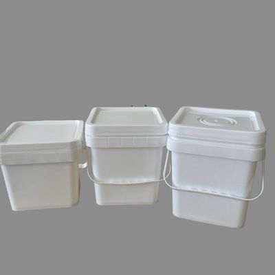 Round or Square 10 Liter HDPE Plastic Pail Durable and Sturdy 1.0-2.5 MM Thickness