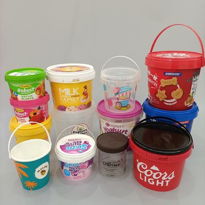 16oz PP Bucket Clear Milk Tea Plastic Container for Parties Drinks Durable and Reusable