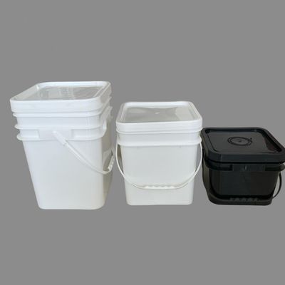 5L Custom Colors Logo Clear Plastic Round Bucket With Handle And Lid For Food Packing