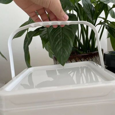 Square Bucket With Lid and Handle for Plastic Food Container Storage of Dry Food Nuts