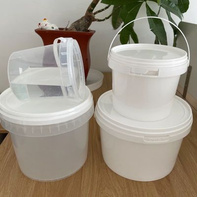 Competitive White Round Plastic Bucket with 2.0mm Thickness and Free Sample Included