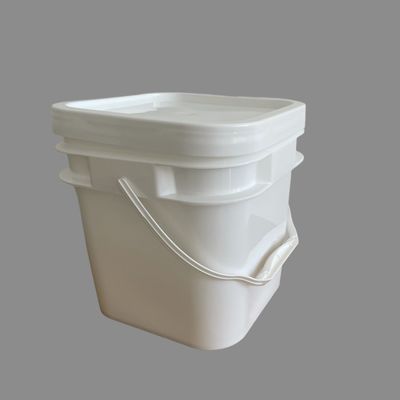 Metal or Plastic Handle Square Plastic Bucket with Heat Transfer and IML Printing
