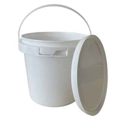 2L Tamper Evident Packaging Butter Bucket Transparent Clear White Pail Plastic Buckets