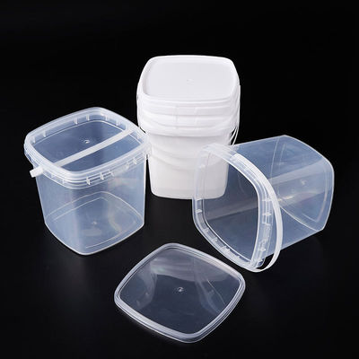 Transparent Round 5L 6L 7L 8L 10L 15L Plastic Bucket Food Grade Square Bucket
