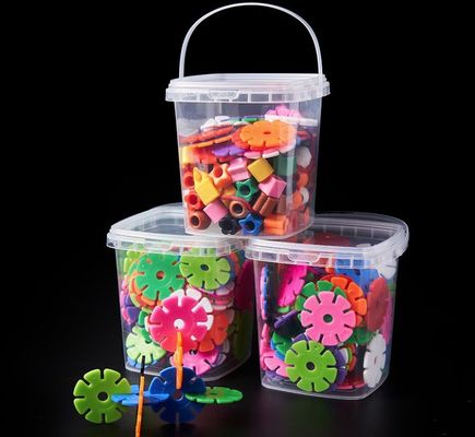 Transparent Round 5L 6L 7L 8L 10L 15L Plastic Bucket Food Grade Square Bucket