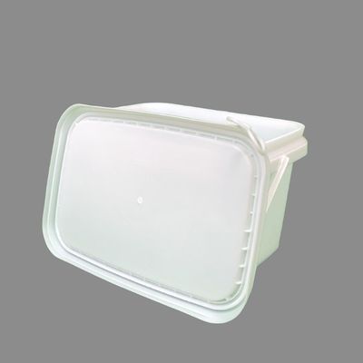 Yellow Plastic Pail 500ml-5L Square Bucket with Lid and Handle Accessories Included