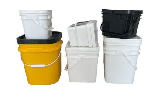 5L Square Pail with Easy Open and Close Lid Made of Polypropylene Printing Heat Transfer