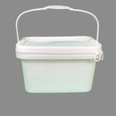 Round or Square Pail Customize 3L Square Plastic Bucket with Easy Open and Close Lid