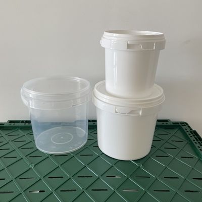 500ml Round PP Plastic Bucket with Lid and Handle for Peanut Butter Storage Container