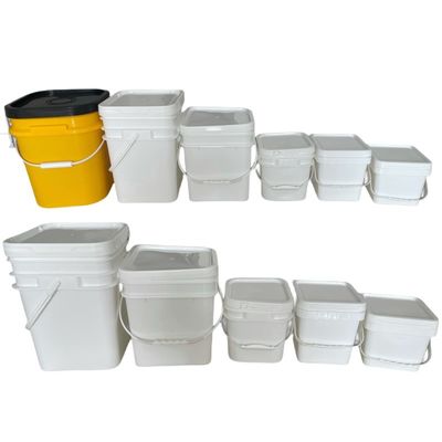 Round or Square Plastic Pail Bucket with Handle The Perfect Addition to Your Warehouse