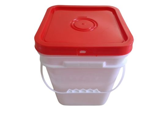 Polypropylene/HDPE 1L 2L 3L 4L 5L 7L 8L 10L Square Buckets With Lid Tool for Benefit