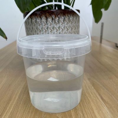 Custom Logo Printing Plastic Bucket with Lid Food Grade White and Environment Friendly