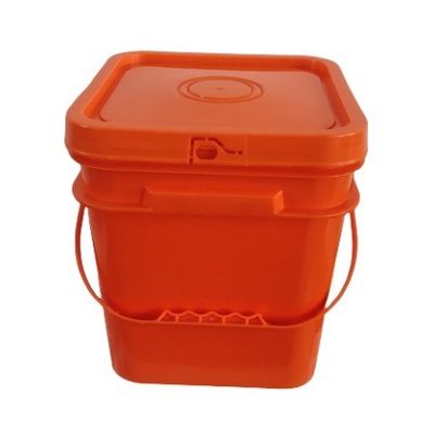 5 Gallon 6 Gallon Paint Custom Plastic Bucket Pail with Close Lid Square Shape Pail