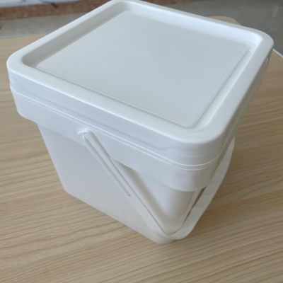 5 Gallon 6 Gallon 7 Gallon Square Plastic Buckets with Handle Food Grade Polypropylene