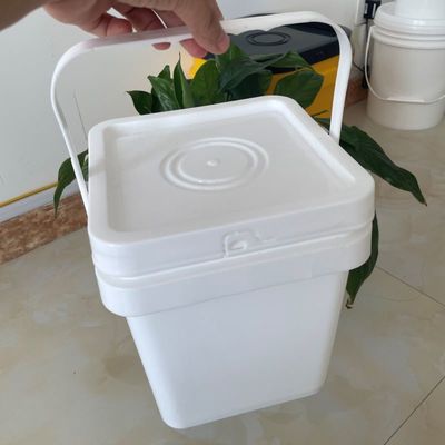 Square White Plastic Bucket Thickness 1.0-2.5 MM Designed for Industrial Applications