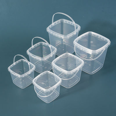 Silk Screen Printing Square Buckets 1 Liter Container for Spices and Flour
