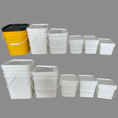 Convenient Square Plastic Bucket with Lid and Handle 1L 2L 3L 4L 5L 6L 7L 8L 9L 10L