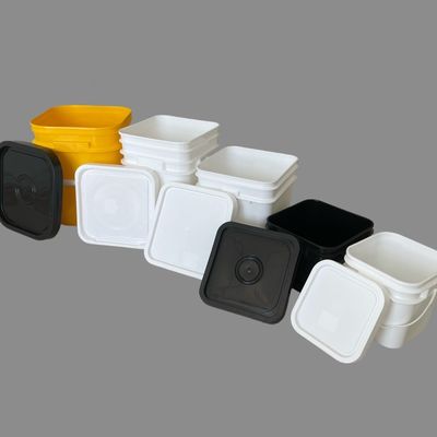 Convenient Square Plastic Bucket with Lid and Handle 1L 2L 3L 4L 5L 6L 7L 8L 9L 10L