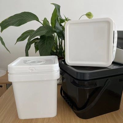 Convenient Square Plastic Bucket with Lid and Handle 1L 2L 3L 4L 5L 6L 7L 8L 9L 10L