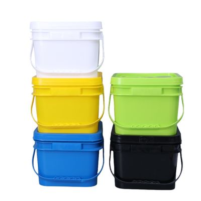 Square Plastic Pail with Lid Durable and Storage Solution