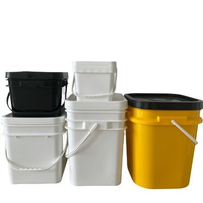 Square Plastic Pail with Lid Durable and Storage Solution