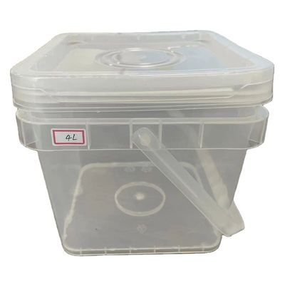 1.0 to 2.5 MM Thickness Clear Plastic Bucket for Custom LOGO Food Storage Needs