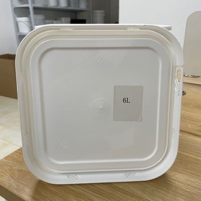Tamper Proof Seal 5L 6L Square Bucket with Sealed Lid and LOGO Printed Plastic Bucket