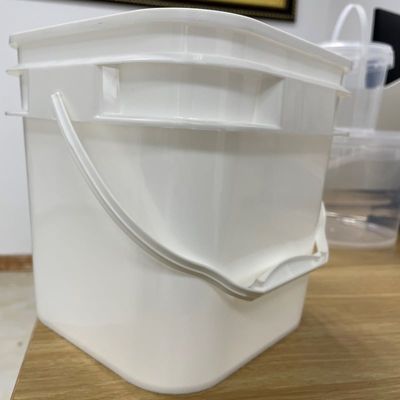 1Gallon 2Gallon 4Gallon 5Gallon Square PP Plastic Bucket with Lid Printing Silk Screen