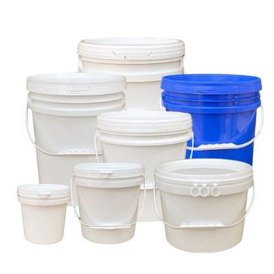 Round or Square 5L Plastic Buckets with Iron Handle Customizable and Durable